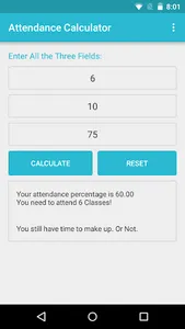 Attendance Calculator screenshot 2