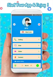 jimin bst Fake call : chat & l screenshot 0