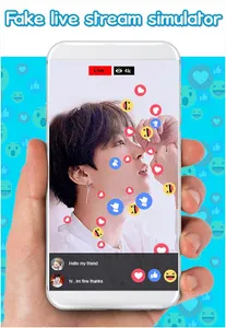jimin bst Fake call : chat & l screenshot 1