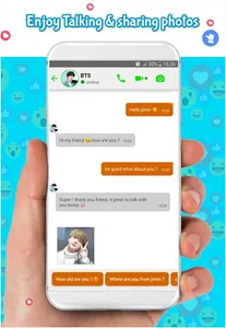 jimin bst Fake call : chat & l screenshot 5
