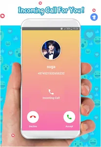jimin bst Fake call : chat & l screenshot 6