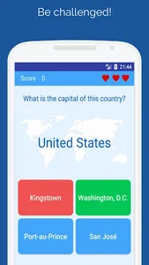 Capitals of the countries Quiz screenshot 1