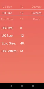 Shoe & clothes Size Converter screenshot 4