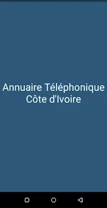 Annuaire téléphonique CI screenshot 0
