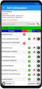 Gestion de la présence screenshot 6
