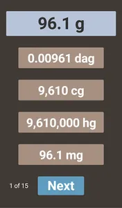 Mass unit conversions screenshot 0