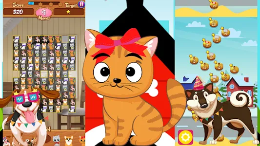 Pets Dogs Cats Kids Pop Match3 screenshot 11