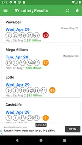 NY Lottery Results screenshot 0