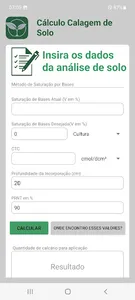 Cálculo Calagem de Solo screenshot 1