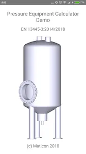 Pressure Equipment Calculator  screenshot 0