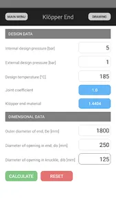 Pressure Equipment Calculator  screenshot 3