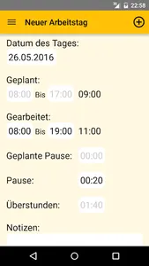 WorkingTime - Arbeitszeiten screenshot 1