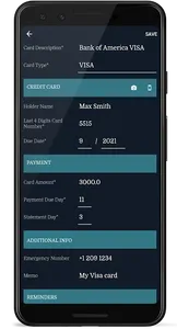 Credit Card Manager screenshot 2