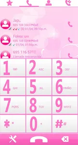 THEME SWIPE DIALER PINK ROSES screenshot 0