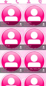 THEME SWIPE DIALER PINK ROSES screenshot 3