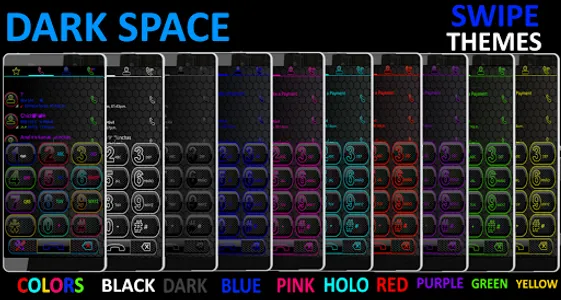 THEME SWIPE DIALER DARK SPACE  screenshot 1