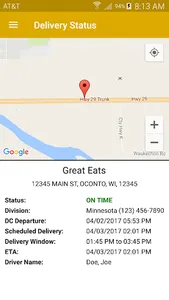 McLane Delivery Tracker screenshot 1