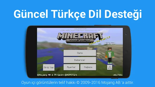 Türkçe Dil: Minecraft PE screenshot 0