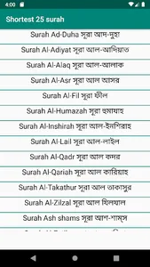 Small 25 Surah screenshot 1