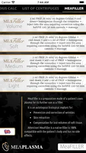 MeaPlasma PRGF calculator screenshot 1
