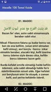 Mecelle 100 Temel Kaide Arapça screenshot 2
