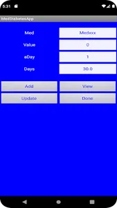 MedDiabetesApp screenshot 2