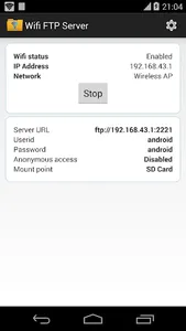 WiFi FTP Server screenshot 2