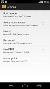 WiFi FTP Server screenshot 3