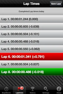 Racing Lap Timer & Stopwatch screenshot 1