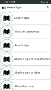 Signs and symptoms screenshot 0