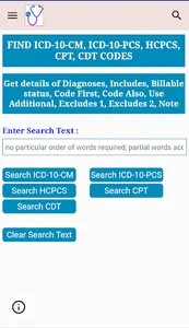 Medical Code Search screenshot 0