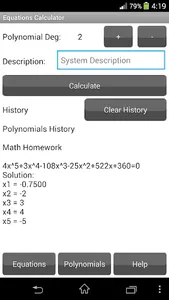 Equations Calculator FreeTrial screenshot 3