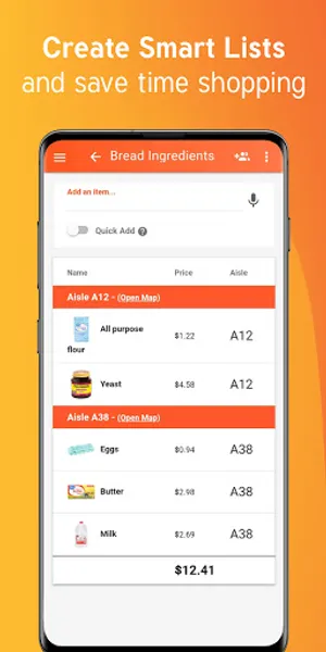 Rung Up - Grocery List with Ai screenshot 0