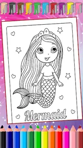 Mermaid Coloring:Mermaid Games screenshot 0