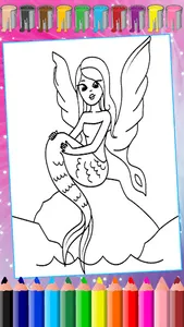 Mermaid Coloring:Mermaid Games screenshot 12