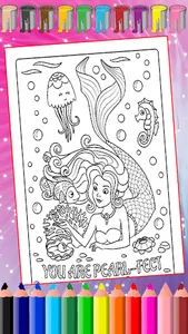 Mermaid Coloring:Mermaid Games screenshot 19