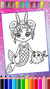 Mermaid Coloring:Mermaid Games screenshot 23