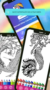 Mermaid Coloring Pages screenshot 3