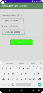 Mensagem sem Contato screenshot 1