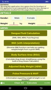 Dengue Fluid Calculator screenshot 0
