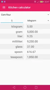 Kitchen calculator screenshot 0