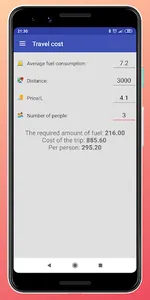 Fuel consumption calculator screenshot 4