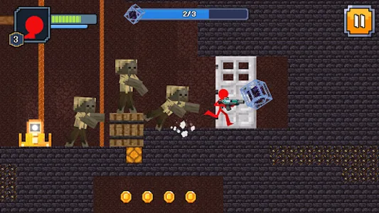 Red Stickman in Craft World screenshot 12