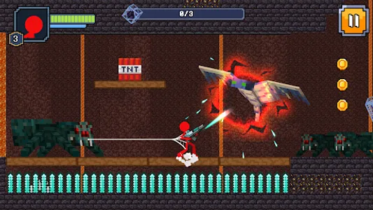 Red Stickman in Craft World screenshot 13