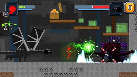 Red Stickman in Craft World screenshot 4