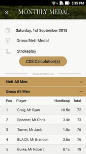 OSI Golf screenshot 5