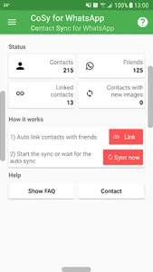 CoSy Contact Sync for WhatsApp screenshot 2