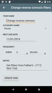 Maintenance Tracker screenshot 2