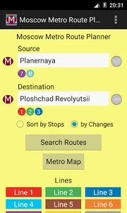 Moscow Metro Route Planner screenshot 0