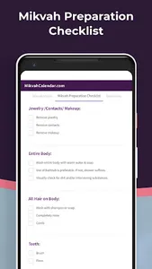 Mikvah Calendar MikvahCalendar screenshot 3